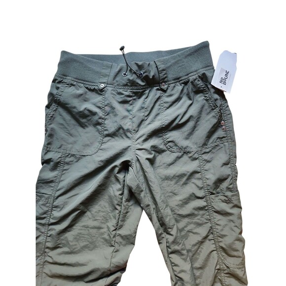 No Boundaries Rib Waist Parachute Cargo Pants Womens M Olive Green Indie Skater - Picture 2 of 9